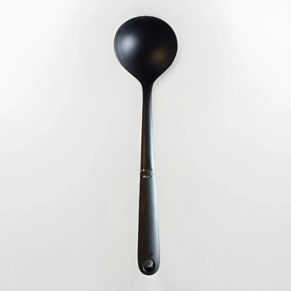 OXO Good Grips Black Nylon Soup Ladle Soft Comfortable Grip Dishwasher Safe 13”‎